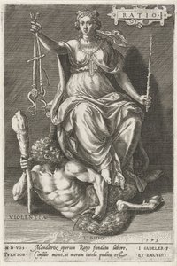 Ratio überwindet Violentia von Johann Sadeler (I)
