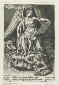 Staatskunst (Politeia) überwindet Neid (Livor) von Johann Sadeler (I)