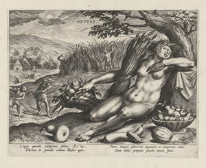 Sommer (Aestas) (Die vier Jahreszeiten) von Johann Sadeler (I)