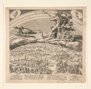 Merkur, aus einer Serie der sieben Planeten von Johann Sadeler I