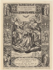 Die Krönung der Jungfrau, 1576 von Johann Sadeler I