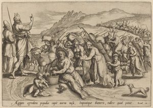 Der Auszug aus Ägypten von Johann Sadeler I