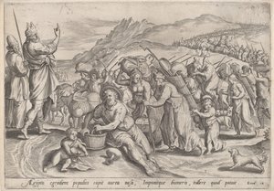 Der Auszug aus Ägypten, ca. 1585 von Johann Sadeler I