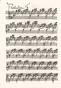 Seite eines Notenblatts für Johann Sebastian Bach von Johann Sebastian Bach