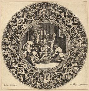 Bad des Sardanapalus von Johann Theodor de Bry