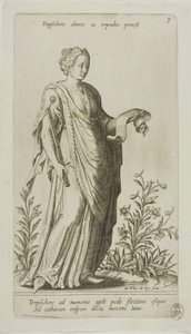 Terpsichore, Muse des Tanzes, Platte 9 aus Parnassus Biceps