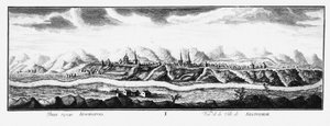 Ansicht von Krasnojarsk, ca. 1735 von Johann Wilhelm Lürsenius