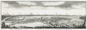 Ansicht der Nevyansk-Fabriken, ca. 1735 von Johann Wilhelm Lürsenius