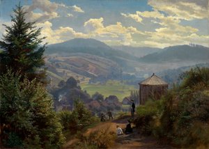 Das Oberbeuerner Tal vom Cäcilienberg aus, Vormittag von Johann Wilhelm Schirmer