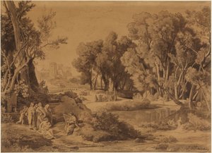 Die Erfindung der Künste im Stamm Kains (1. Mose 4, 20-22) von Johann Wilhelm Schirmer
