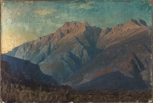 Felsmassiv (wohl) in Graubünden von Johann Wilhelm Schirmer