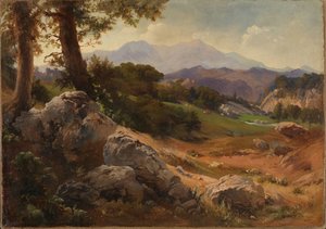 Berglandschaft mit Ziegen von Johann Wilhelm Schirmer