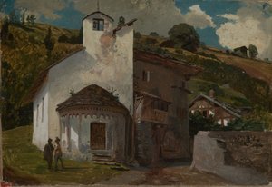 Kapelle in einem Alpendorf von Johann Wilhelm Schirmer
