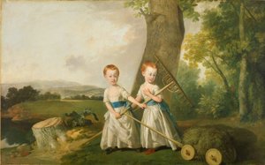 Die Blunt Kinder, um 1766-80 von Johan Joseph Zoffany
