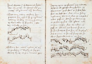 Seite aus einem Musiktheoriebuch von Johannes Tinctoris von Johannes (c.1435 1511) Tinctoris