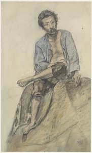 Sitzender Mann