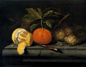 Früchte auf einem Steintisch, ca. 1653-1659