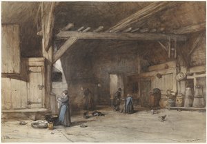 Interieur eines Bauernhauses bei Hilversum