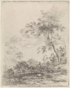 Berglandschaft mit Vieh