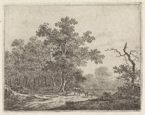 Landschaft mit Eiche und Vieh