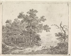 Landschaft mit Eiche und Vieh