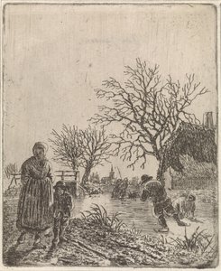 Landschaft mit Schlittschuhläufern von Johannes Christiaan Janson