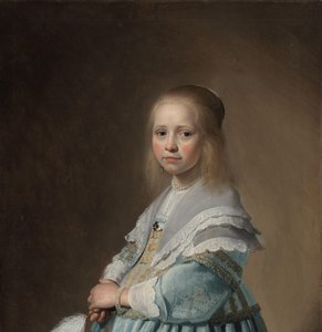 Porträt eines Mädchens in Blau von Johannes Cornelisz. Verspronck