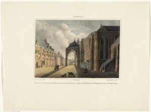 Ansicht der Stevenskerk und der Lateinschule in Nijmegen (Nymegen)
