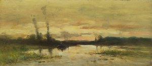 Landschaft am Kanal bei Hilversum