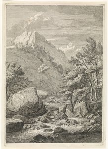 Schlucht mit einem breiten Wasserfall