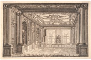 Speisesaal im Palast von Chr. VII in Amalienborg von Johannes Gottfred Bradt