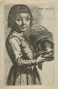 Junge mit Helm von Johannes Gronsveld