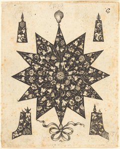 Mit Blumen verzierter Stern von Johannes Hanias