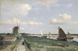 Blick auf den Trekvliet-Kanal bei Den Haag, 1870 von Johannes Hendrik Weissenbruch