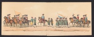 Historischer Umzug durch Studenten der Groninger Hochschule, 1850 (Tafel 2) von Johannes Hermanus van de Weijer