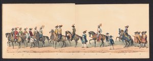 Historischer Umzug durch Studenten der Groninger Hochschule, 1850 (Tafel 3) von Johannes Hermanus van de Weijer