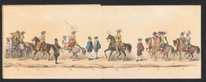 Historische optocht door studenten van de Groningse Hogeschool, 1850 (plaat 5) von Johannes Hermanus van de Weijer