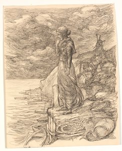 Illustration zu Alfred Tennysons "Enoch Arden" von Johannes Holbek