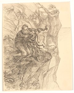 Illustration zu Alfred Tennyson "Enoch Arden" von Johannes Holbek