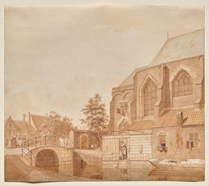 Ein Blick auf die Nieuwe Kerk, Delft