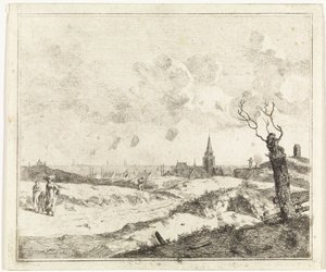 Ansicht eines Dorfes am Meer von Johannes Huibert Prins