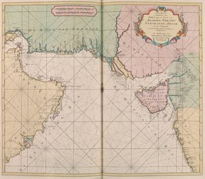 Karte von Arabien, Persien, Gijarat und Decca von Johannes II Van Keulen