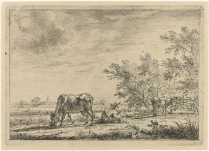 Drei Kühe auf der Weide von Johannes Janson