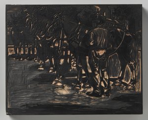 Ein Mann bei Pferden von Johannes Josephus Aarts