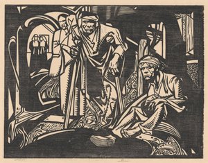 Verwundete in einer Kirche von Johannes Josephus Aarts