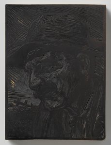 Männerkopf nach links von Johannes Josephus Aarts
