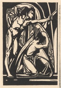 Stehender Mann und kniende Frau von Johannes Josephus Aarts