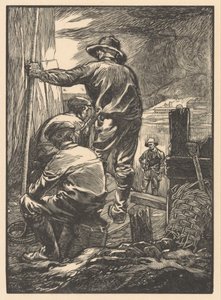 Vier Arbeiter am Wasser von Johannes Josephus Aarts
