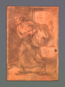 Frau trägt einen Ballen von Johannes Josephus Aarts
