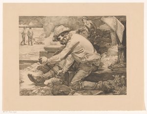 Schuftender Arbeiter